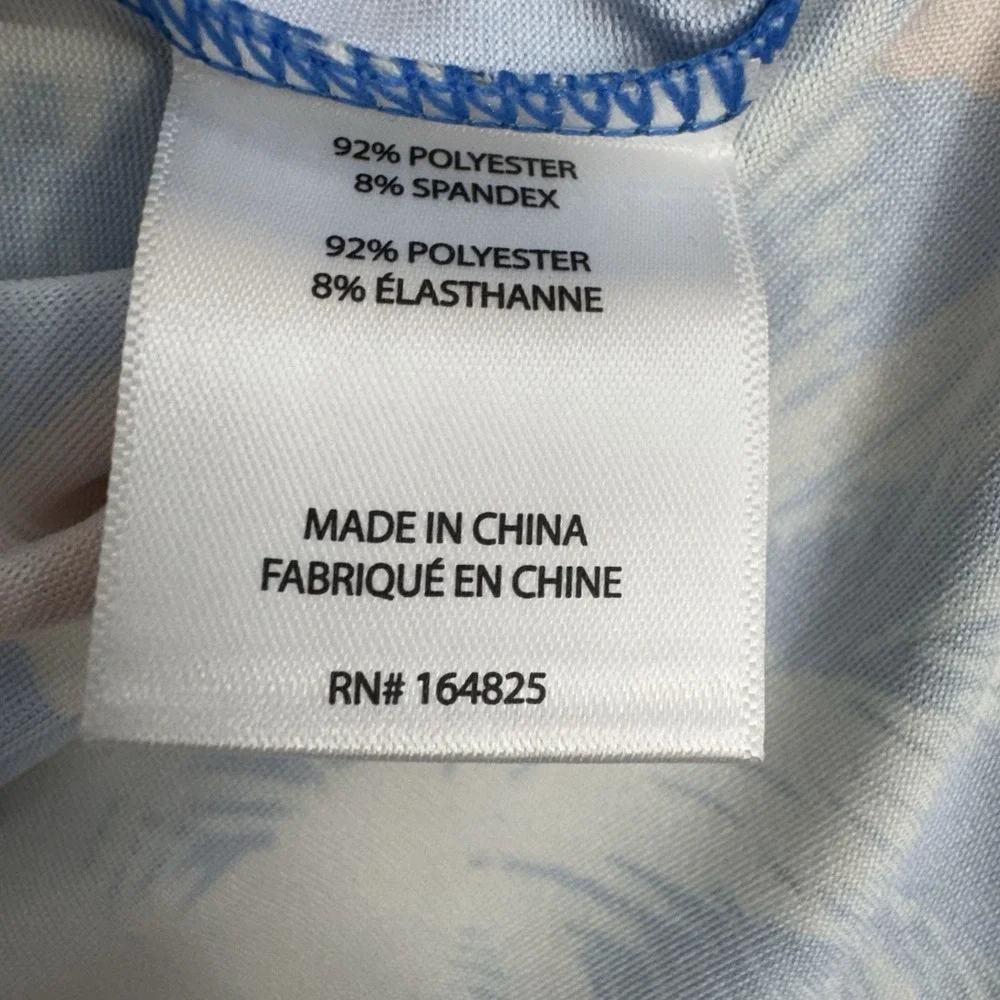 NWT Robert Graham UPF 50+ Performance Sun Shirt XL Tropical Forest Azure Blue